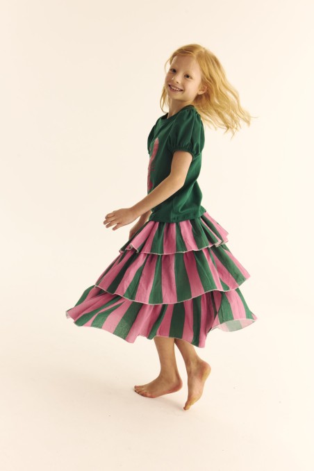 PASY ZIELONE / DŁUGA SPÓDNICA FALE