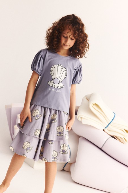 MUSZELKA FIOLETOWA / T-SHIRT BUFIASTY