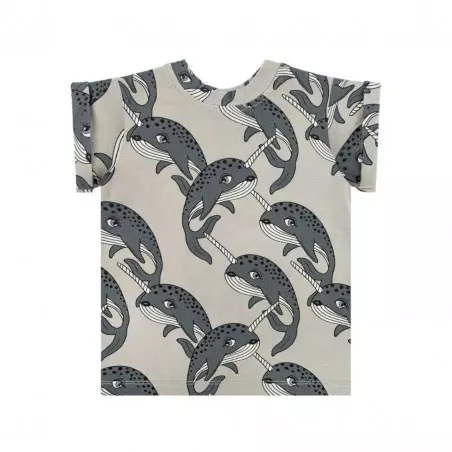 NARWHAL GREY T-SHIRT