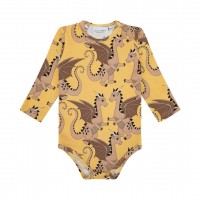 DRAGON YELLOW LONG SLEEVE BODYSUIT