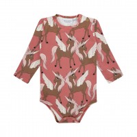 PEGASUS DARK RED LONG SLEEVE BODYSUIT