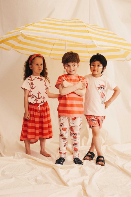 PASKI CZERWONE T-SHIRT SLIM