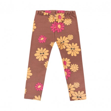 FLOWERS BROWN LEGGINGS