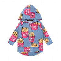 FRYTKI NIEBIESKIE BLUZA Z KAPTUREM