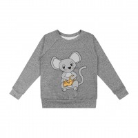 MOUSE GREY MELANGE SLIM SWEATSHIRT