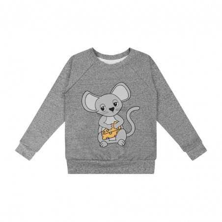 MOUSE GREY MELANGE SLIM SWEATSHIRT