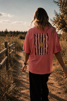 Damski t-shirt Washed Pink z nadrukiem na plecach – ujęcie 11