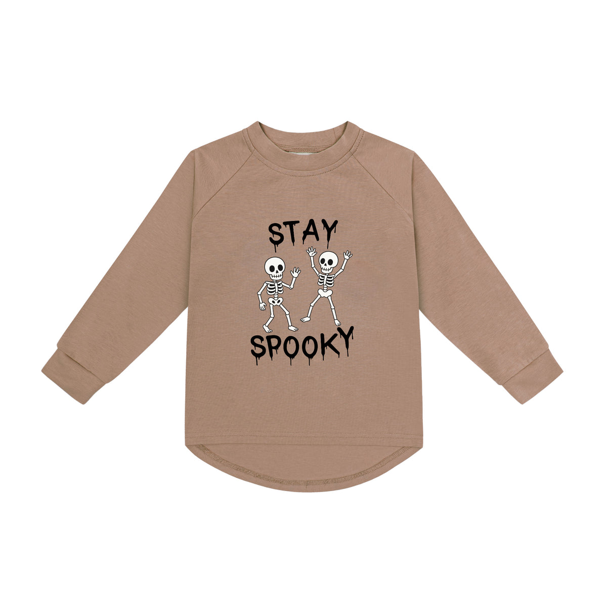 Longsleeve dziecięcy Stay Spooky Karmelowy – DEAR SOPHIE – ujęcie 1