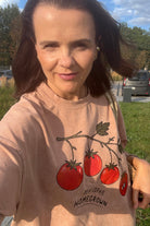 Damski t-shirt Washed Light Brown – ujęcie 9