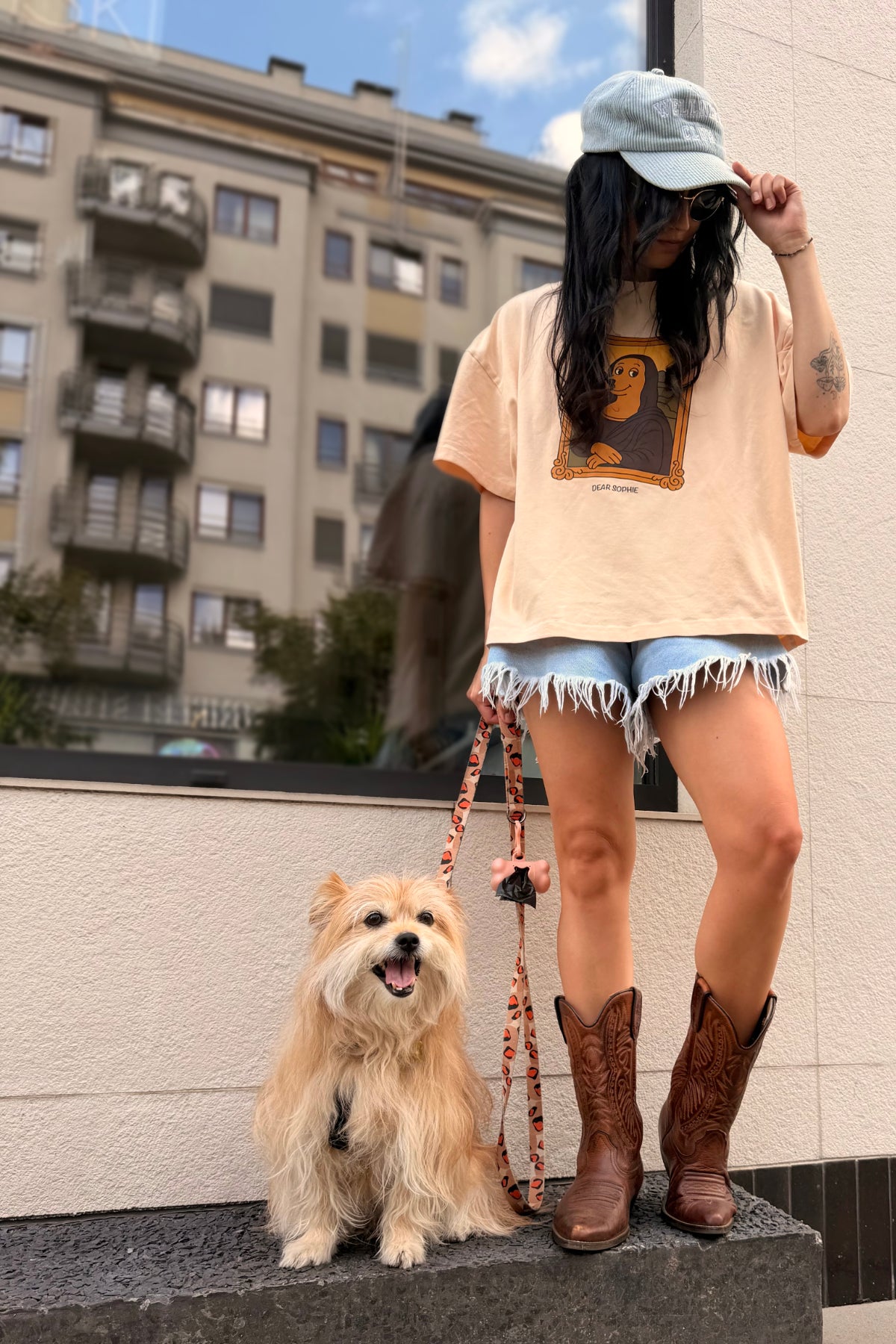 Damski t-shirt Washed Butter Yellow – ujęcie 7
