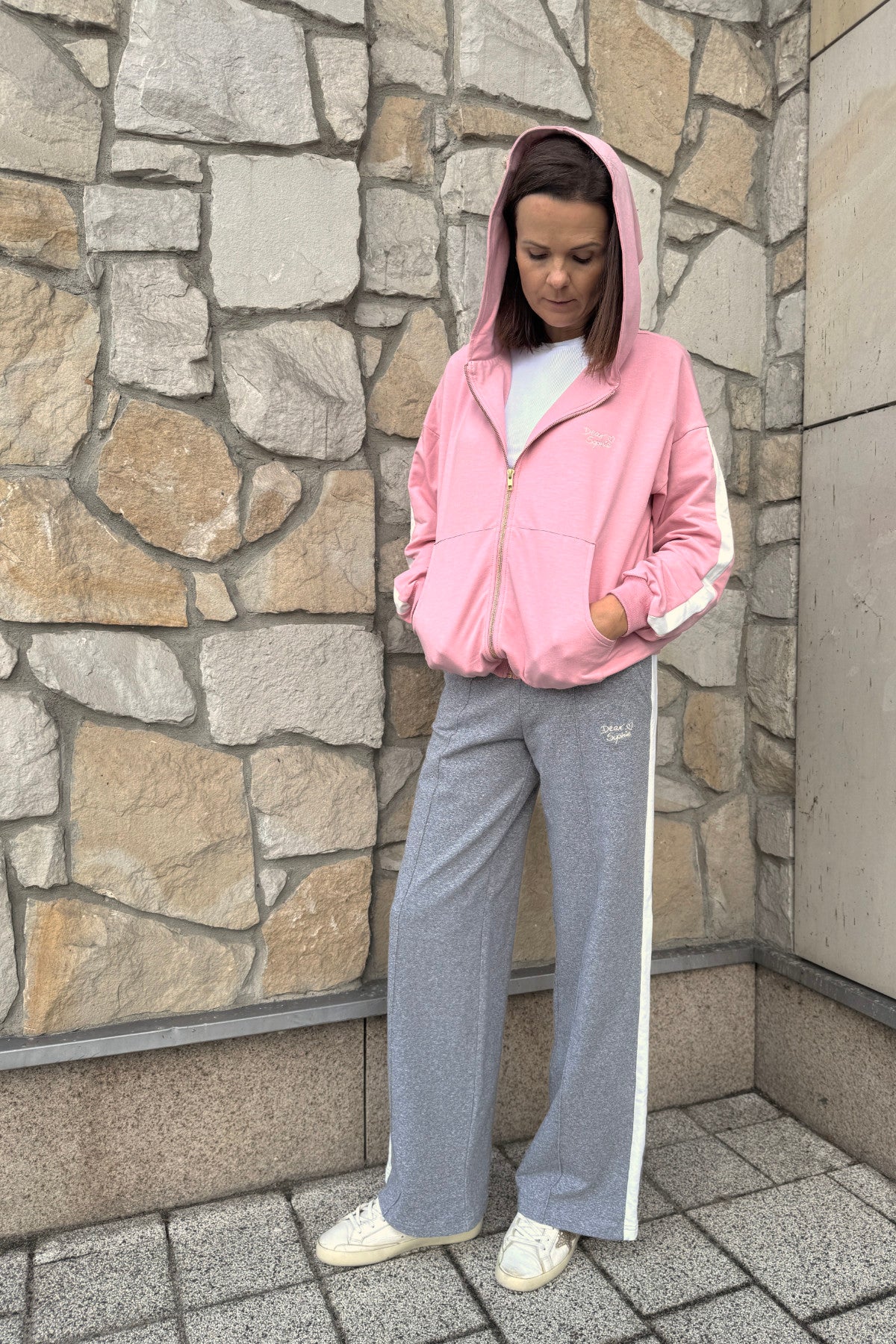 Damska bluza z kapturem Hush Pink – ujęcie 8