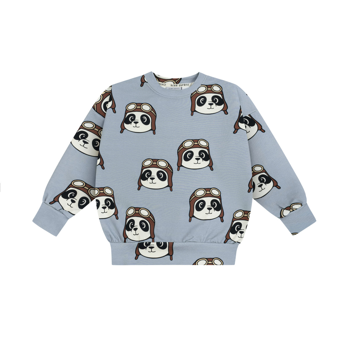 Bluza raglanowa dziecięca Panda Niebieska – DEAR SOPHIE – ujęcie 1