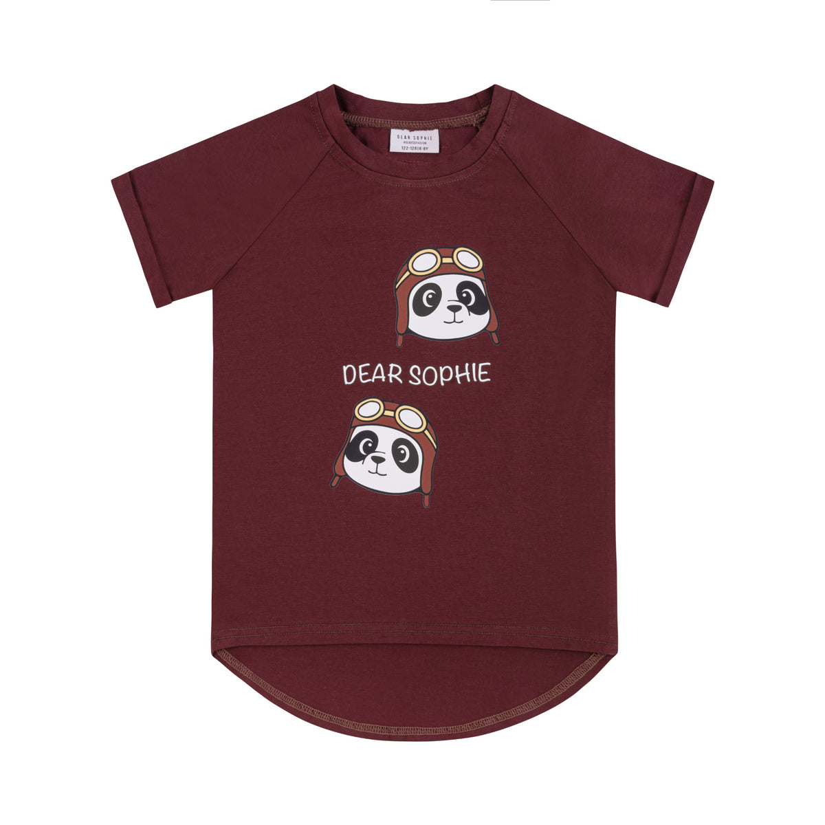 T-shirt dziecięcy oversize Panda Brązowa – DEAR SOPHIE – ujęcie 1