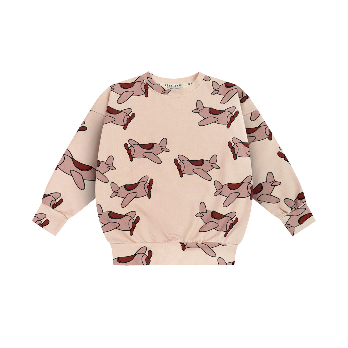 Bluza raglanowa dziecięca Samolot Beżowy – DEAR SOPHIE – ujęcie 1