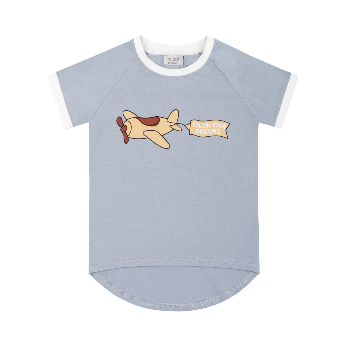 T-shirt dziecięcy oversize Samolot Niebieski – DEAR SOPHIE – ujęcie 1