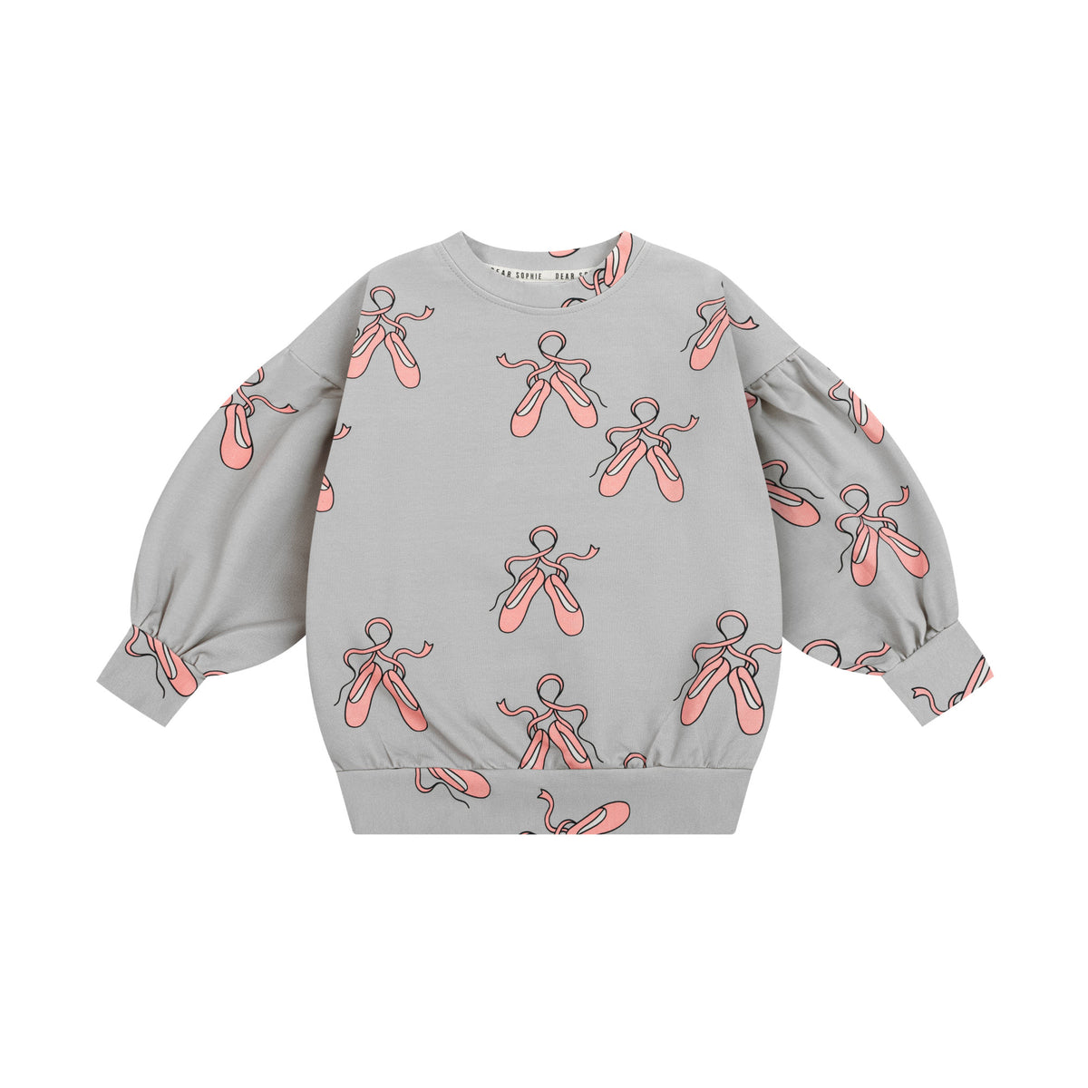 Bluza bufiasta dziecięca Baletki Szare – DEAR SOPHIE – ujęcie 1