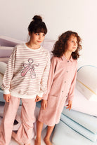 Bluza raglanowa dziecięca Baletki Różowe Pasy – DEAR SOPHIE – ujęcie 4