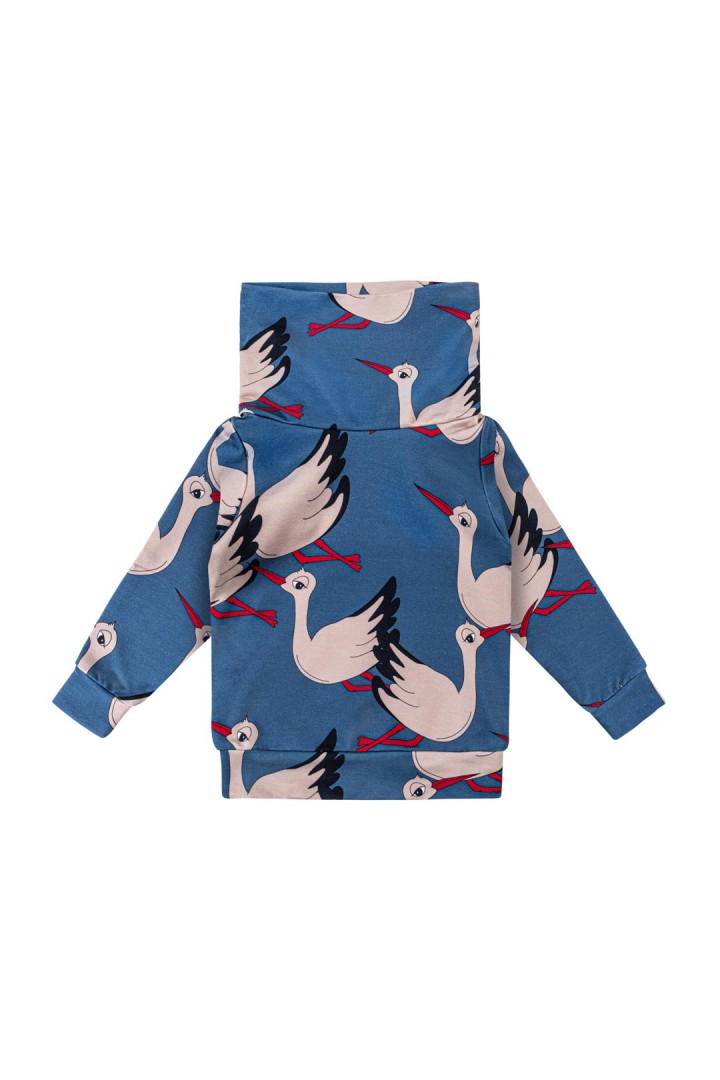 Bluza dziecięca z kominem Bocian Niebieski – DEAR SOPHIE
