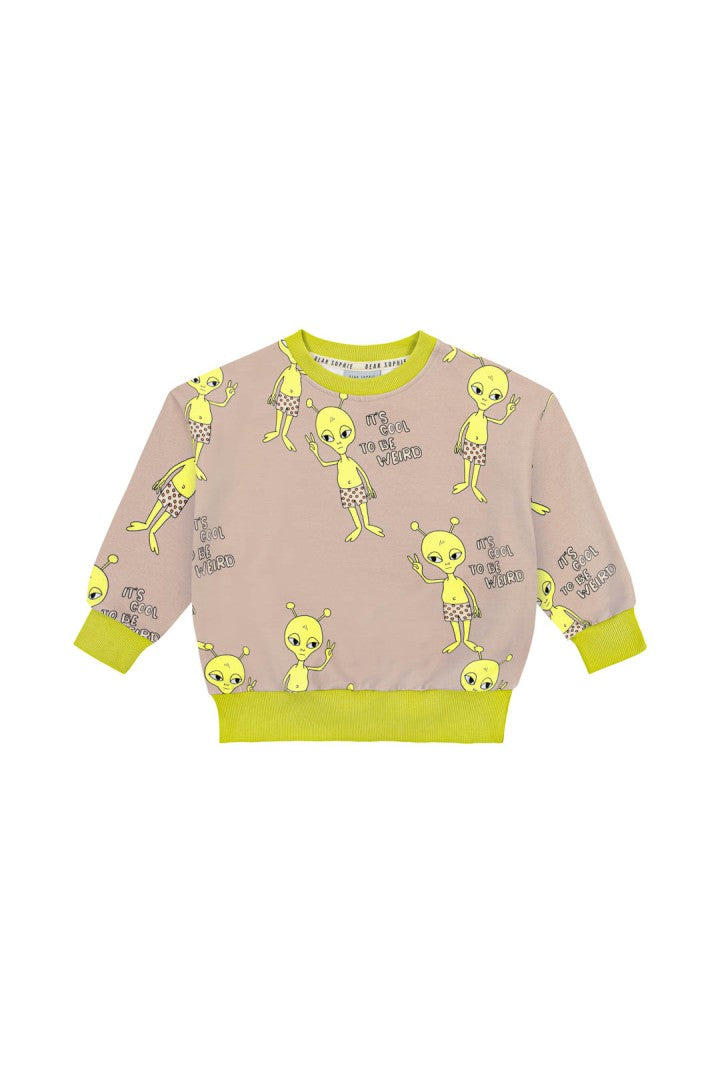 Bluza dresowa dziecięca Kosmitek Elo Beż – DEAR SOPHIE
