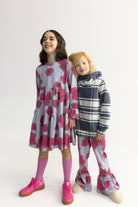 Bluza dziecięca z kominem Krata Granatowa – ujęcie 4