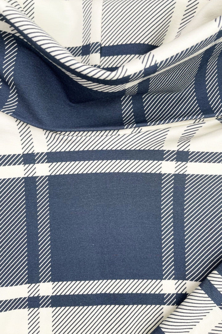 Bluza dziecięca z kominem Krata Granatowa – ujęcie 6