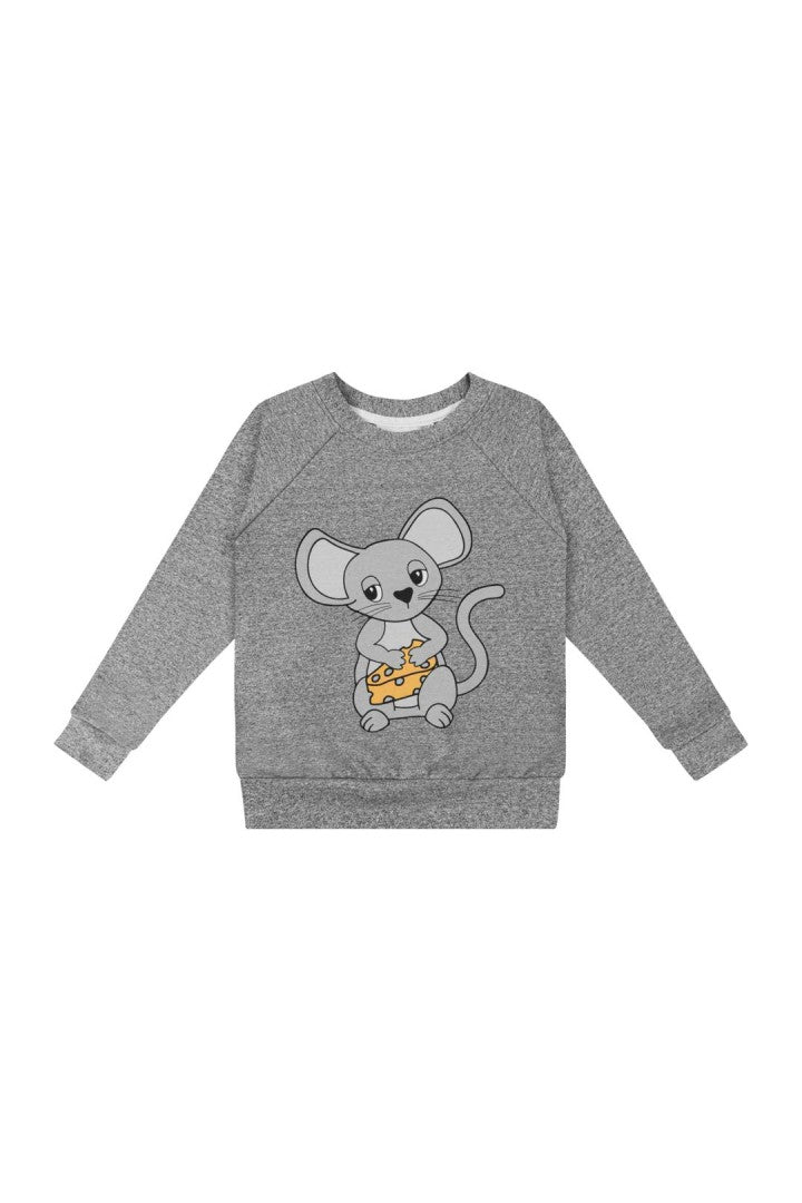 Bluza dziecięca slim Myszka Szary Melanż – DEAR SOPHIE