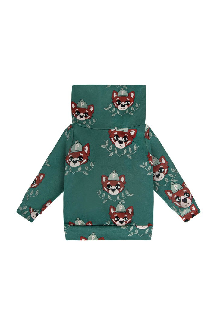 Bluza dziecięca z kominem Panda Zielona – DEAR SOPHIE
