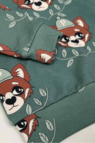 Bluza dziecięca z kominem Panda Zielona – ujęcie 5