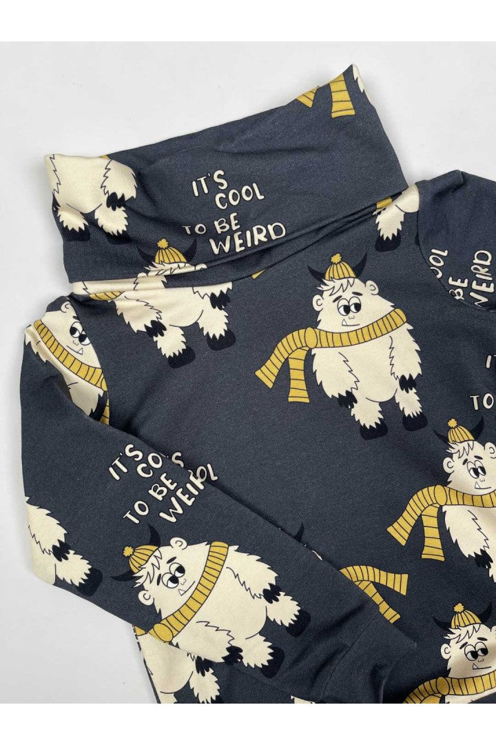 Bluza dziecięca z kominem Yeti Ciemny – ujęcie 2