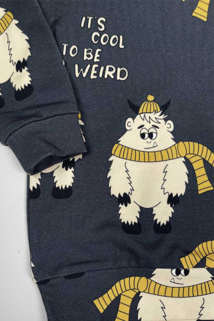 Bluza dziecięca z kominem Yeti Ciemny – ujęcie 3