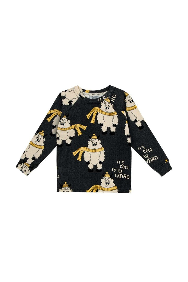 Longsleeve prążkowany dziecięcy Yeti Ciemny – DEAR SOPHIE