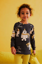 Longsleeve prążkowany dziecięcy Yeti Ciemny – ujęcie 2